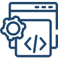 Build features and functions unique to your operations and industry. Wrench and gear icon symbolizing technical customization tools